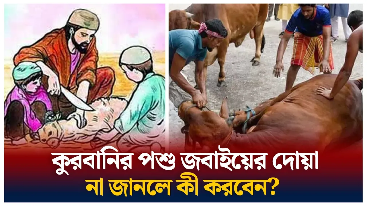 কুরবানির পশু জবাইয়ের দোয়া