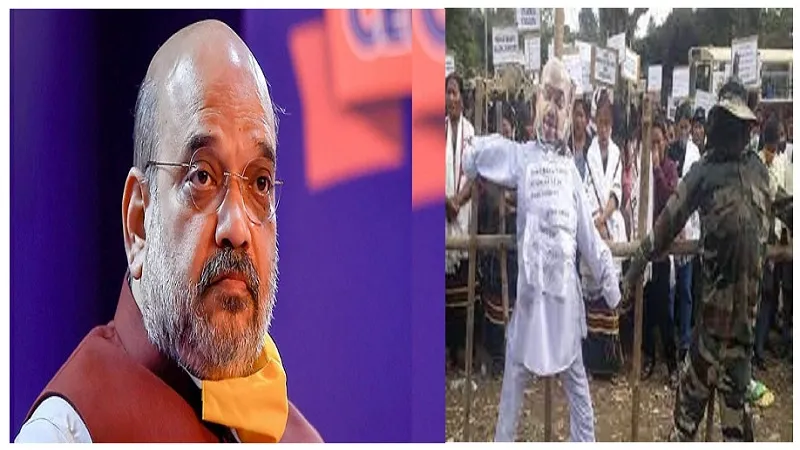 উত্তপ্ত নাগাল্যান্ড, অমিত শাহের কুশপুত্তলিকা দাহ