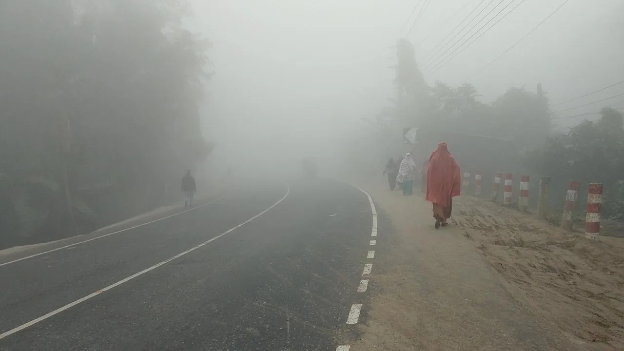 কনকনে ঠান্ডায় কুড়িগ্রামে জনজীবন স্থবির