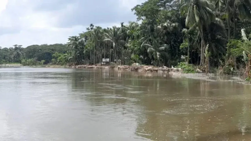 লক্ষ্মীপুরে তীব্র স্রোতে ভাঙনের মুখে বিস্তীর্ণ এলাকা