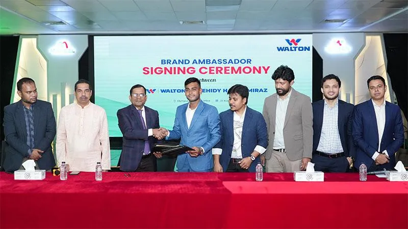 আবারও ওয়ালটনের ব্র্যান্ড অ্যাম্বাসেডর হলেন ক্রিকেটার মিরাজ