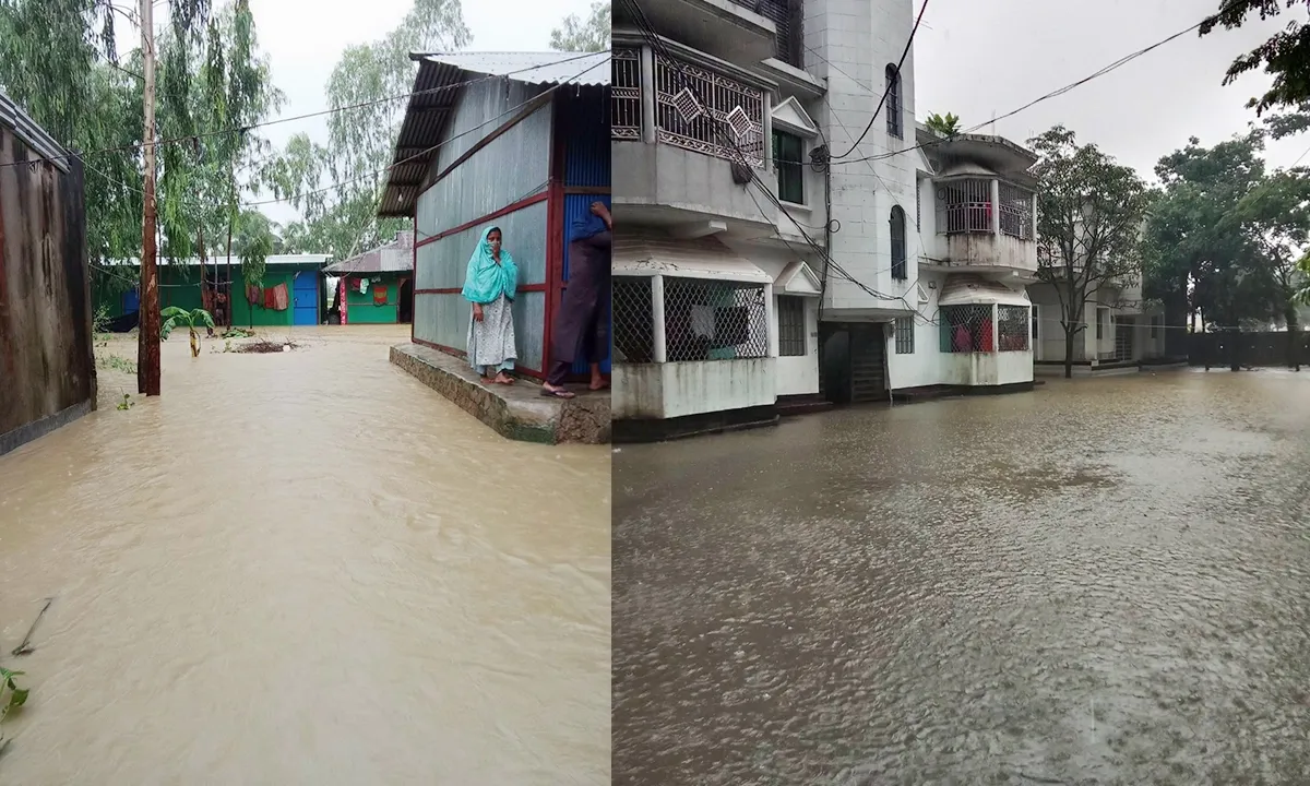 মিরসরাইয়ে পাহাড়ি ঢলে বিপর্যস্ত জনজীবন, বিদ্যুৎহীন অনেক এলাকা