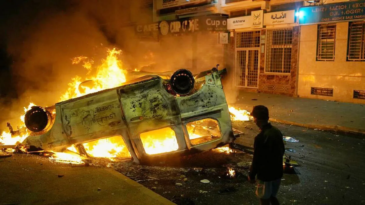 জেন জি বিক্ষোভে উত্তাল মরক্কো : পুলিশ স্টেশনে আগুন, নিহত ২