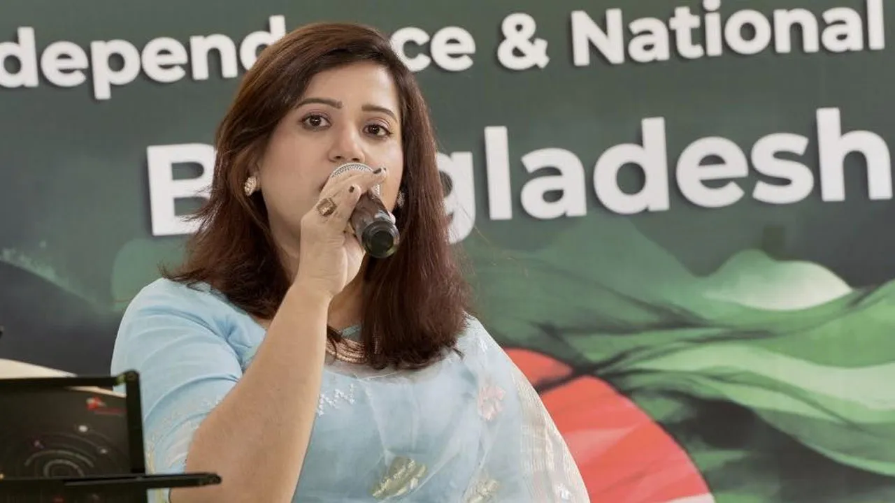 তারেককে নিয়ে ন্যান্সির গান ‘নেতা আসছে’