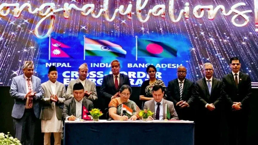 নেপাল থেকে বিদ্যুৎ আনতে ত্রিপক্ষীয় চুক্তি