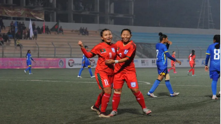 শ্রীলংকার জালে ১২ গোল, ফাইনালে বাংলাদেশের মেয়েরা