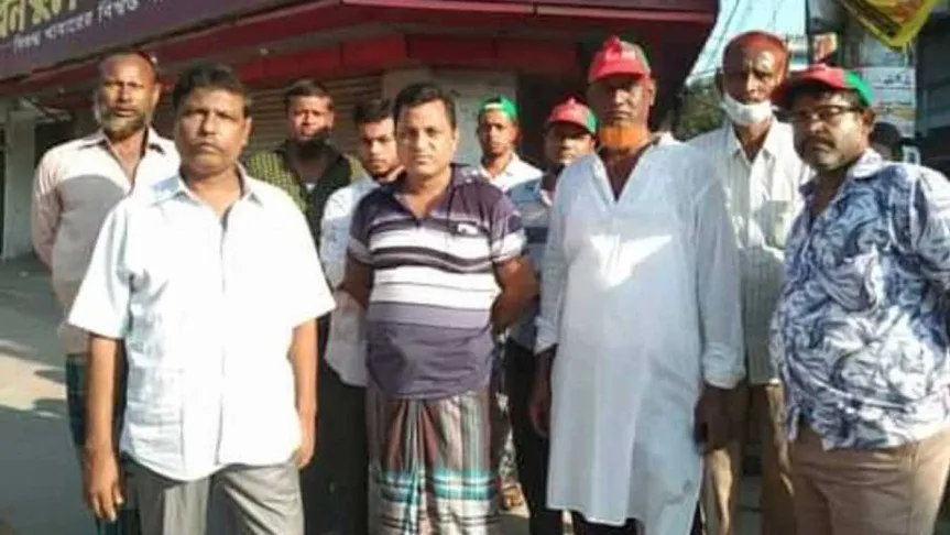 ৫৯ কিলো মিটার হেঁটে খুলনার সমাবেশে