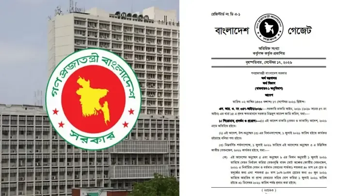 নতুন পে স্কেলের প্রজ্ঞাপন জারি