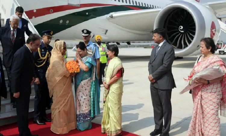 PM Hasina gets red carpet welcome on arrival in Delhi