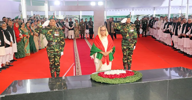 ৭ মার্চ উপলক্ষে বঙ্গবন্ধুর প্রতি প্রধানমন্ত্রীর শ্রদ্ধা