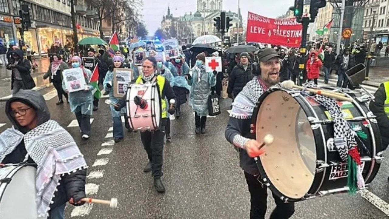 সুইডেনে ইসরাইল বিরোধী  বিক্ষোভ