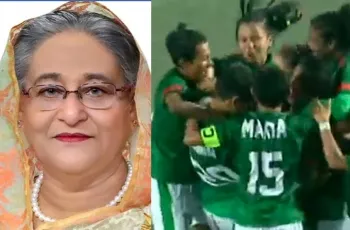 নারী ফুটবলারদের প্রধানমন্ত্রীর অভিনন্দন