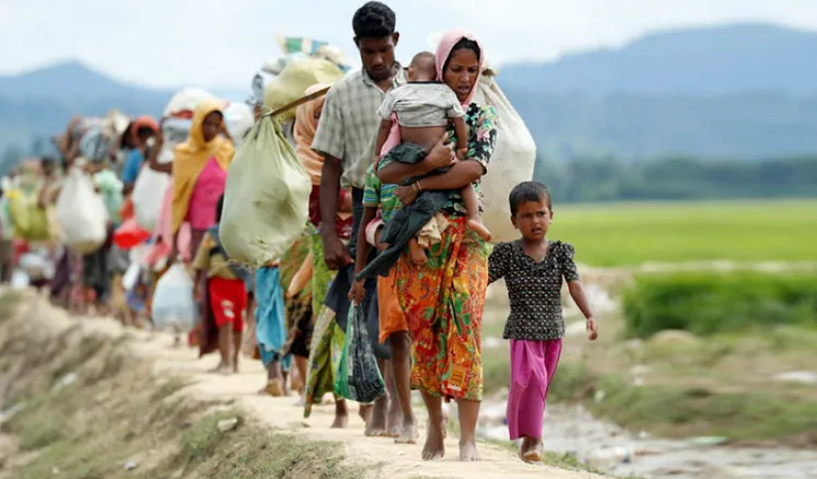 বাংলাদেশ সীমান্তে আবারও রোহিঙ্গাদের ভিড়