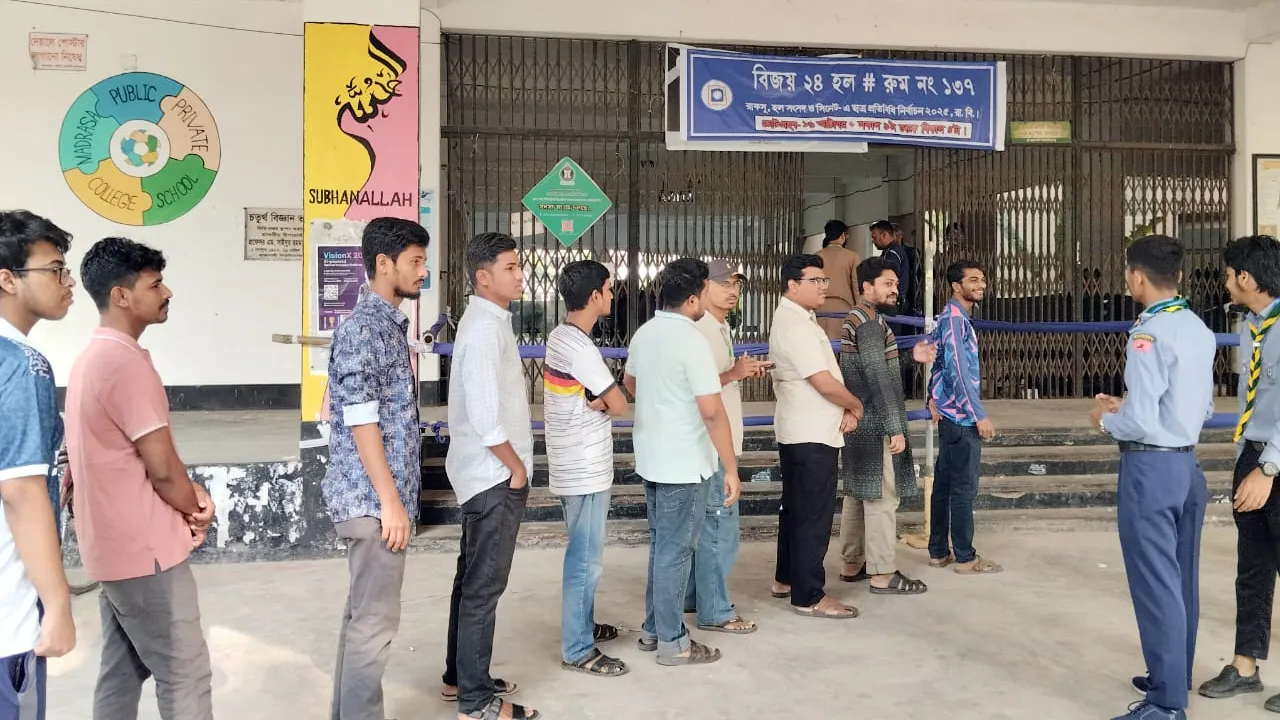 রাকসু নির্বাচনে ভোটগ্রহণ শুরু