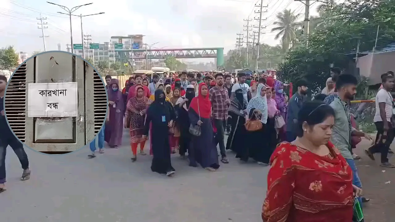 আশুলিয়ায় ৯০পোশাক কারখানায় সাধারণ ছুটি