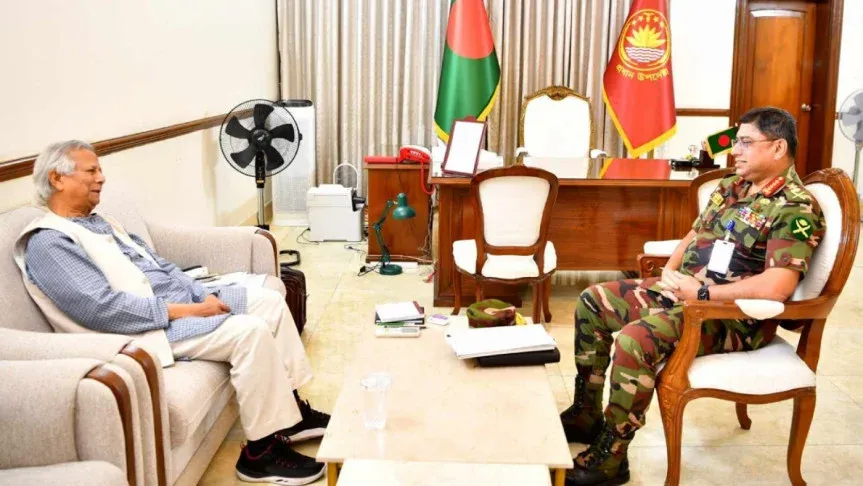 প্রধান উপদেষ্টার সঙ্গে সেনাপ্রধানের সাক্ষাৎ
