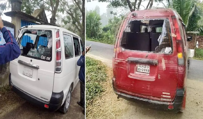 বোয়ালখালীতে দুই চেয়ারম্যান প্রার্থীর সমর্থকদের সংঘর্ষ, গাড়ি ভাঙচুর