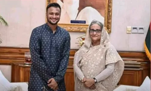 শেখ হাসিনার সঙ্গে ভার্চুয়াল সংবাদ সম্মেলনে থাকছেন সাকিব আল হাসান