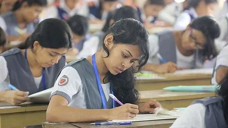 students sitting for exam