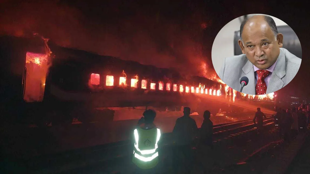 ট্রেনে আগুন : ঘটনার পৌনে ৩ ঘণ্টা পর রেলমন্ত্রীর শোক