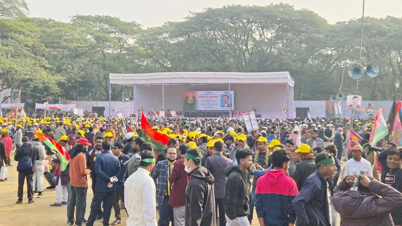 সিলেটের আলিয়া মাঠে বিএনপির নির্বাচনি সমাবেশ শুরু