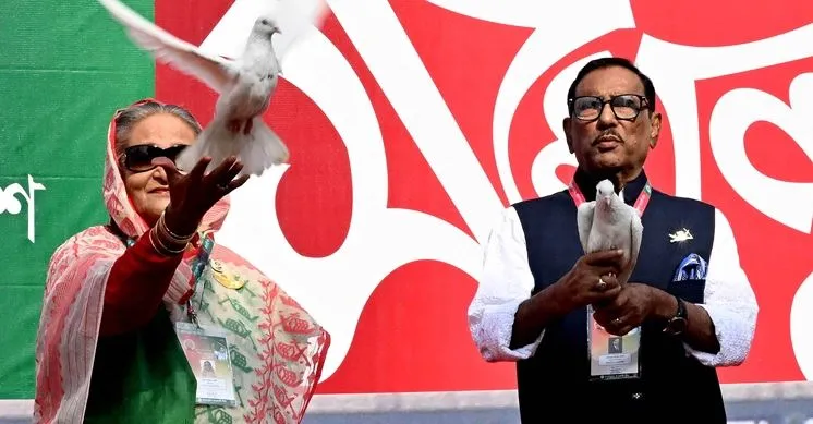 আওয়ামী লীগের নেতৃত্বে ফের শেখ হাসিনা-ওবায়দুল কাদের