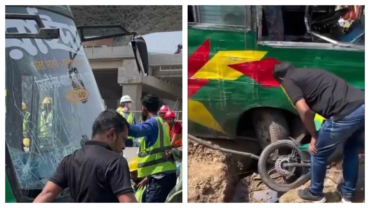থার্ড টার্মিনালের বাউন্ডারি ভেঙে ঢুকে গেল বাস, প্রকৌশলী নিহত