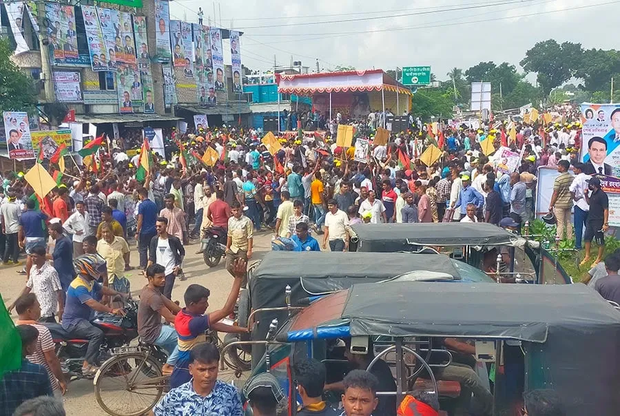 ঝিনাইদহ থেকে খুলনা অভিমুখে বিএনপির রোডমার্চ শুরু