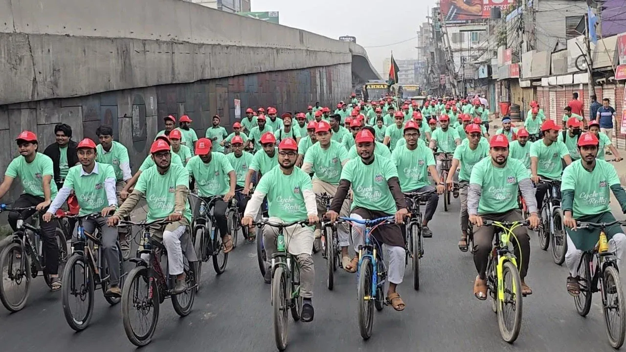 টঙ্গীতে ছাত্রশিবিরের সাইকেল র‍্যালি
