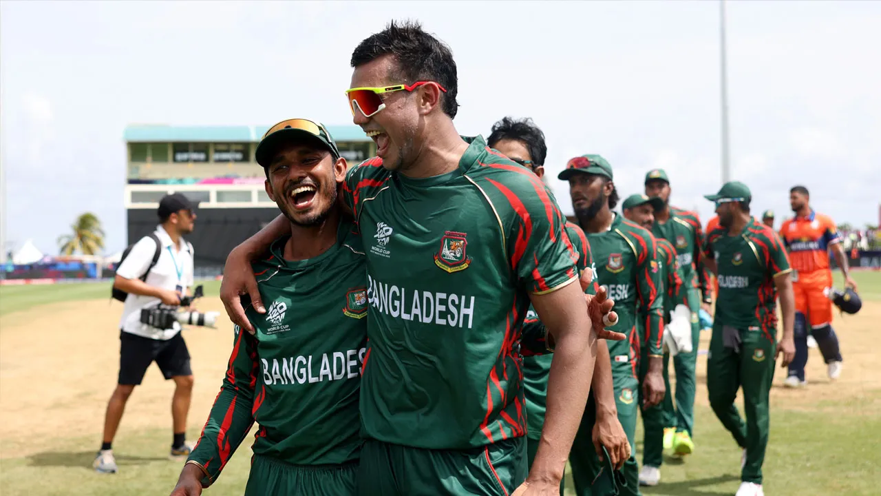 নেদারল্যান্ডসকে হারিয়ে সুপার এইটে এক পা বাংলাদেশের