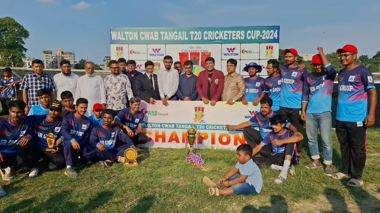 ওয়ালটন-কোয়াব টাঙ্গাইল টি-টোয়েন্টি টুর্নামেন্টে আমেনা স্পোর্টস চ্যাম্পিয়ন