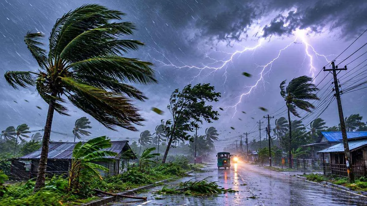 সন্ধ্যার মধ্যে  ৬০ কিমি বেগে ঝড়ের শঙ্কা