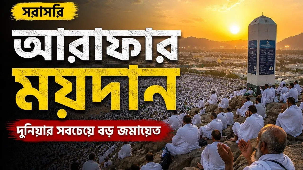 🔴LIVE: পবিত্র আরাফার ময়দান থেকে সরাসরি | Hajj Live