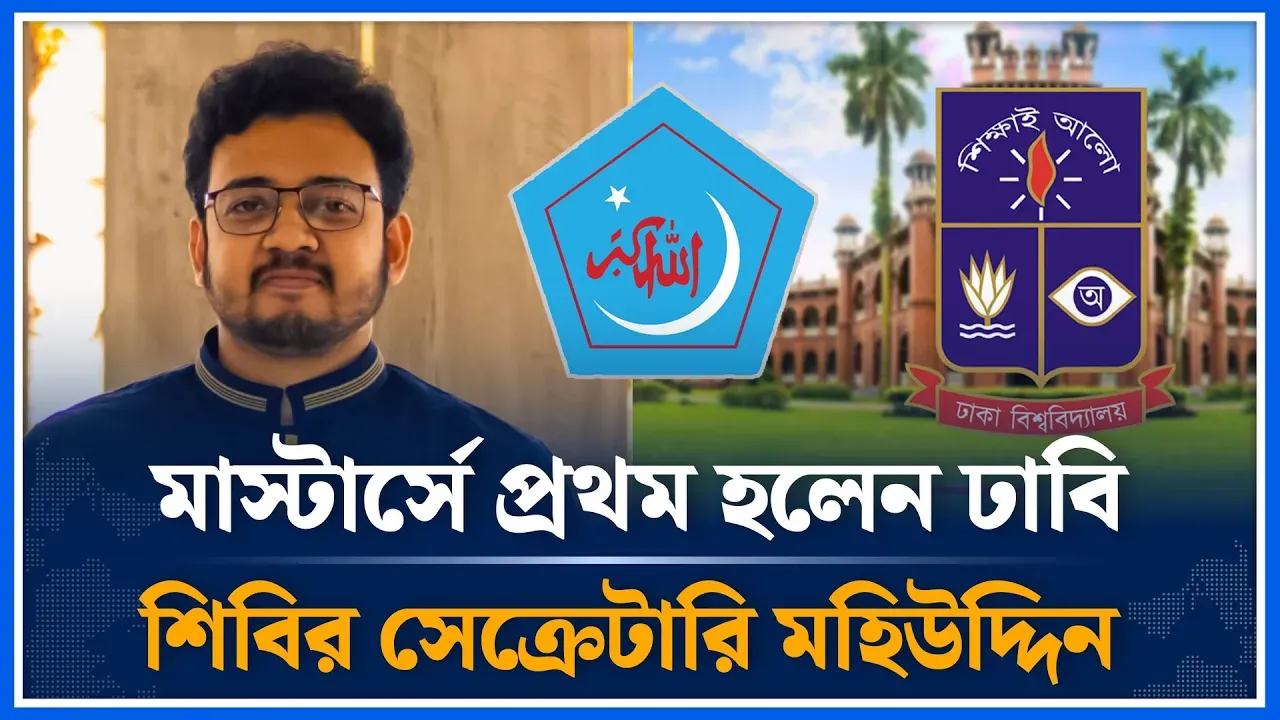 মাস্টার্সে প্রথম হলেন ঢাবি শিবির সেক্রেটারি মহিউদ্দিন | Mohiuddin | Shibir | Time News